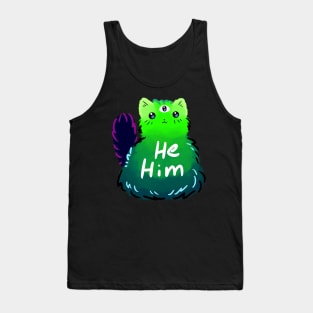 He Him Triclops Alien Cat Tank Top